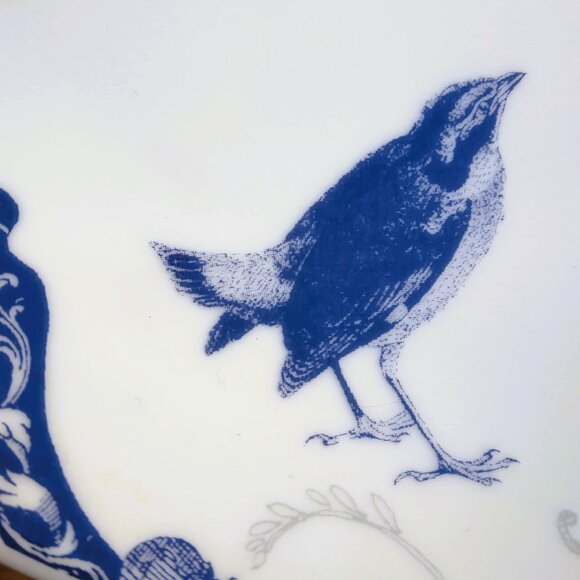 Lovely Set of 4 Porcelain Hand Painted Enameled Plates with Arabesques/ Red Song - Picture 12 of 15